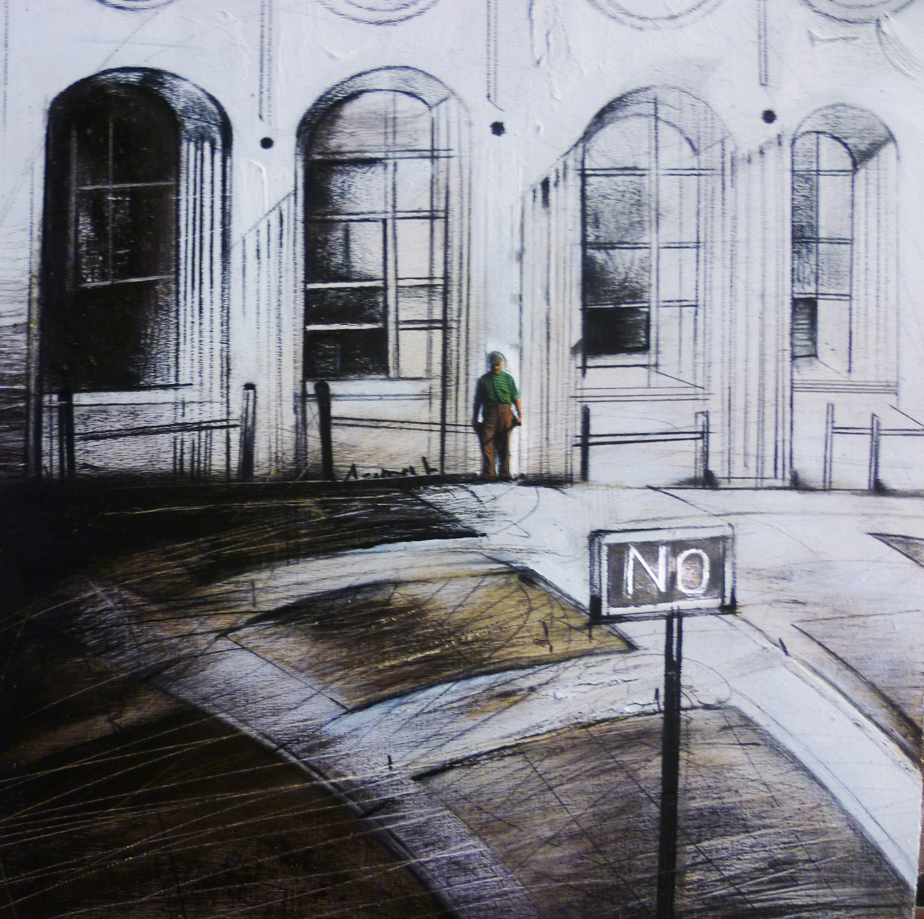 ILARIA LEGANZA -No! - olio e acrilico su tavola – cm 25,5 × 25,5 – 2014