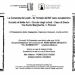 Casa di Dante Firenze- invito prese stazione libro e opere